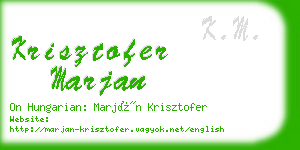 krisztofer marjan business card